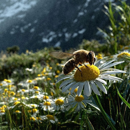 >Eine Biene