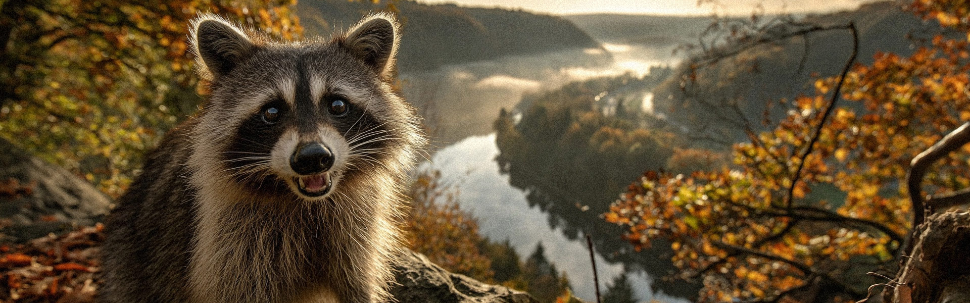 Ein Waschbär im Saarland